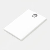 Wappen mit Initialen Post-it Klebezettel (angewinkelt)