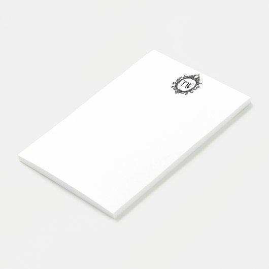 Wappen mit Initialen Post-it Klebezettel (angewinkelt)