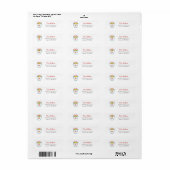 Wappen mit Lemons & Bow Monogram Holiday Label (Vorne)