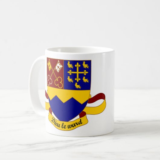 Wappen mit weit reichender Uni Kaffeetasse (Vorderseite Links)