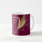 WAPPEN mit WINGS + Text Kaffeetasse (VorderseiteRechts)