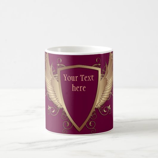 WAPPEN mit WINGS + Text Kaffeetasse (Mittel)