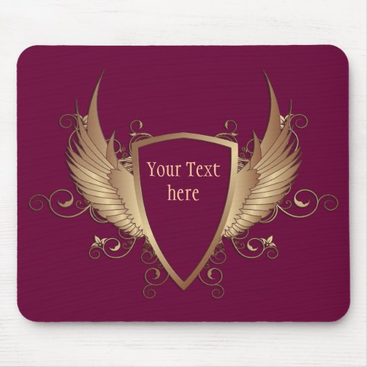 WAPPEN mit WINGS + Text Mousepad (Vorne)