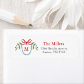 Wappen mit Zitrusfrüchte-und Bow-Monogramm-Urlaubs (Insitu)