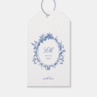 Wappen Monogram Blue Chinoiserie Wedellogo Geschenkanhänger