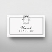 Wappen Monogram Coquette Visitenkarte