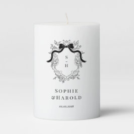 Wappen Monogram French Viktorianisch Vintage Weddi Stumpenkerze