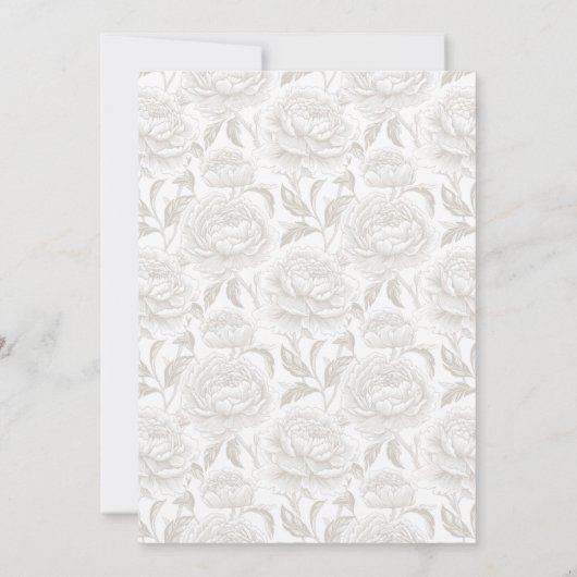 Wappen Monogram Pale Taupe Script Save The Date (Rückseite)