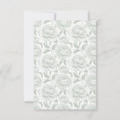 Wappen Monogram Sage Green Wedding RSVP Karte (Rückseite)