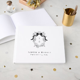 Wappen Monogram Viktorianische Vintage Hochzeit Gästebuch