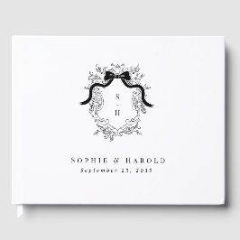 Wappen Monogram Viktorianische Vintage Hochzeit Gästebuch