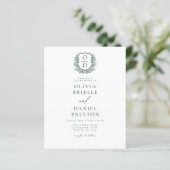 Wappen Monogram Wedding QR Code Einladung (Stehend Vorderseite)