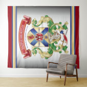 Wappen-Monogramm des SilberRitterschilds Wandteppich (Beispiel (Horizontal))