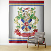 Wappen-Monogramm des SilberRitterschilds Wandteppich (Beispiel)