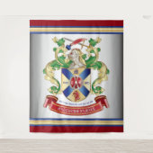 Wappen-Monogramm des SilberRitterschilds Wandteppich (Vorderseite)