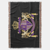 Wappen Monogramm-Emblem-goldenes Löwe-Schild Decke (Vorderseite Vertikal)