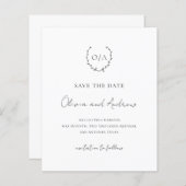 Wappen-Monogramm-Hochzeit speichern Sie das Datum (Vorne/Hinten)