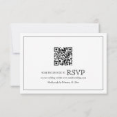 Wappen-Monogramm QR-Code RSVP Karte (Rückseite)