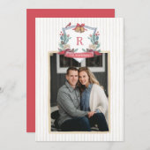 Wappen - Monogramm - Weihnachtskarte - Foto Feiertagskarte (Vorne/Hinten)