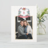 Wappen - Monogramm - Weihnachtskarte - Foto Feiertagskarte (Stehend Vorderseite)