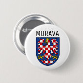 Wappen Moraviens - TSCHECHIEN Button (Vorne & Hinten)