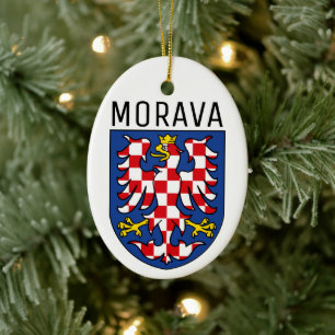 Wappen Moraviens - TSCHECHIEN Keramik Ornament