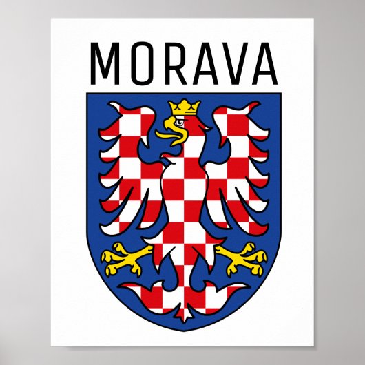 Wappen Moraviens - TSCHECHIEN Poster (Vorne)