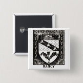 Wappen, Nancy Frankreich Button (Vorne & Hinten)