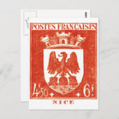Wappen, Nizza, Frankreich Postkarte (Vorne/Hinten)