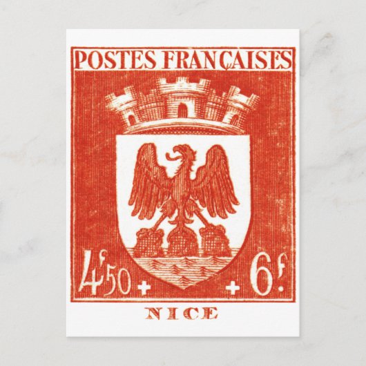 Wappen, Nizza, Frankreich Postkarte (Vorderseite)