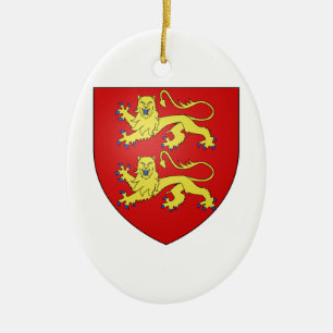 Wappen Normandies (Frankreich) Keramikornament