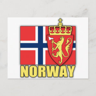 Wappen Norwegens Postkarte