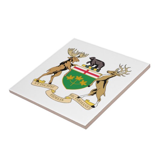 Wappen Ontarios (Kanada) Fliese (Seite)