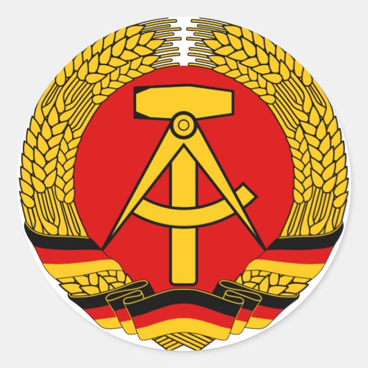 Wappen Ostdeutschland Offiziell Heraldry Symbol Runder Aufkleber (Vorderseite)