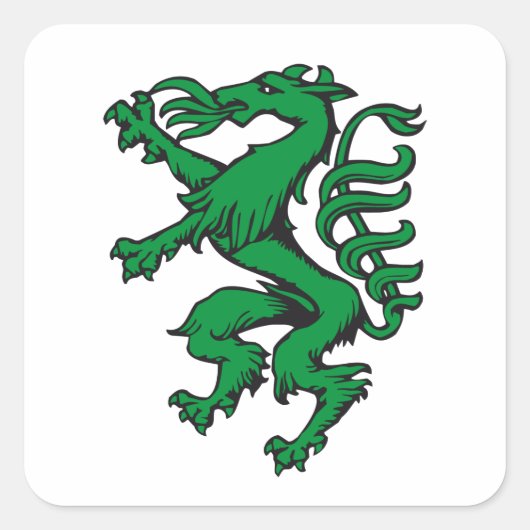 Wappen Panther Steiermark Österreich Quadratischer Aufkleber (Vorderseite)