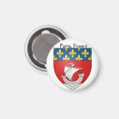 Wappen Paris, Frankreich Magnet (Vorderseite/Rückseite)