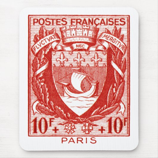 Wappen Paris, Frankreich Mousepad (Vorne)