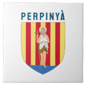 Wappen Perpignans, FRANKREICH Fliese (Vorderseite)