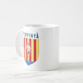 Wappen Perpignans, FRANKREICH Kaffeetasse (Vorderseite Links)