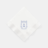 Wappen personalisiert Hochzeit Monogram Papier Nap Serviette (Ecke)