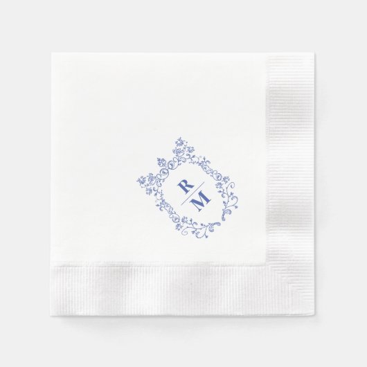 Wappen personalisiert Hochzeit Monogram Papier Nap Serviette (Vorderseite)