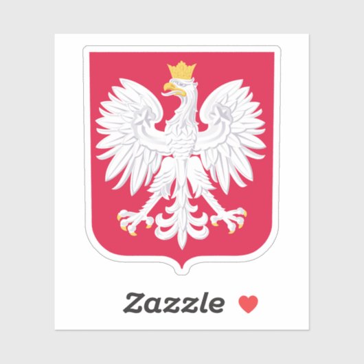 Wappen Polens Aufkleber (Blatt)