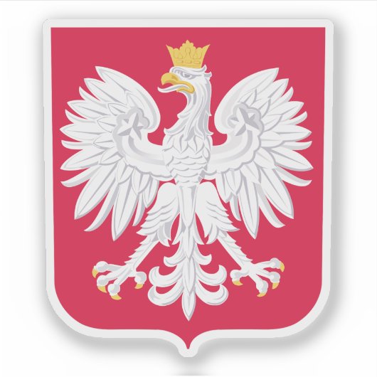 Wappen Polens Aufkleber (Vorderseite)