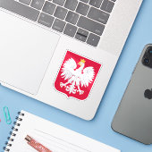 Wappen Polens Aufkleber (Laptop mit iPhone)
