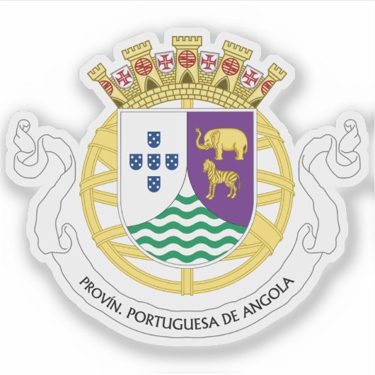Wappen Portugals Angolas (1951-1975) Aufkleber (Vorderseite)