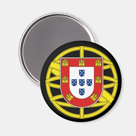 Wappen Portugals (Kakao) Magnet (Vorderseite/Rückseite)