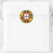 Wappen Portugals (weniger Kakao) Runder Aufkleber (Tasche)