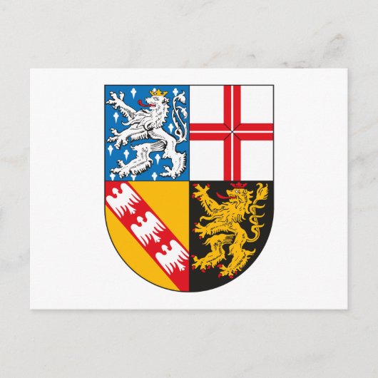 Wappen-Postkarte des Saarlandes Postkarte (Vorderseite)