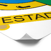 Wappen Puebla Offizielles mexikanisches Heraldry-L Poster (Ecke)