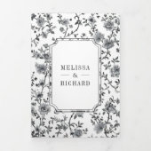 Wappen QR Code Wedding Dreifach Gefaltete Einladung (Cover)